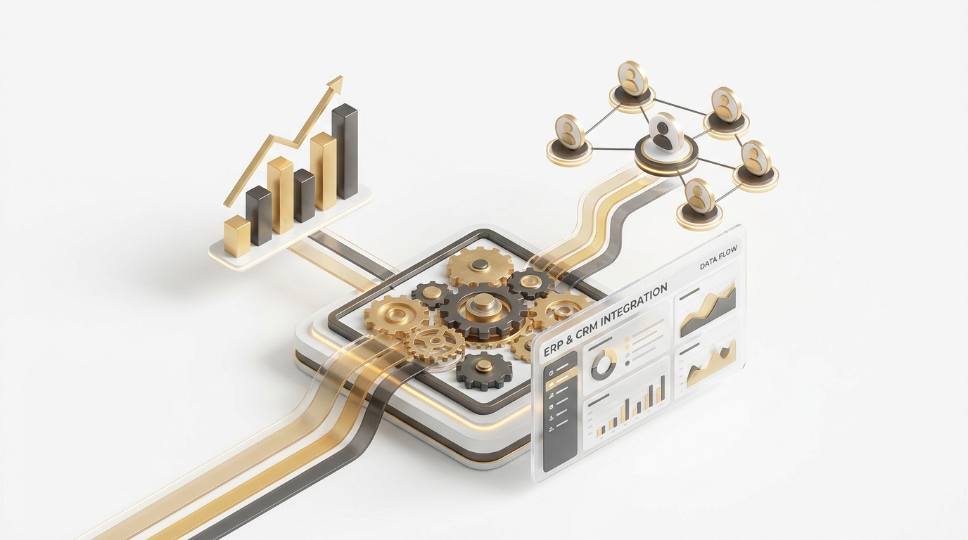 ERP & CRM software illustration